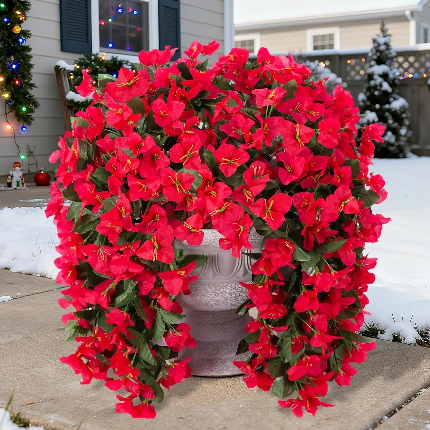 Artificial Fake Hanging Flowers Plants for Outdoor outside Spring Summer Decorat