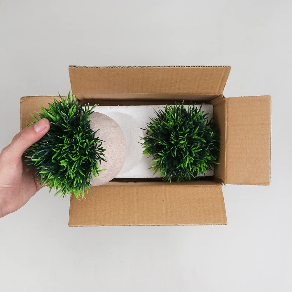 Bibabala Fake Bonsai Plants Faux Plant,Bonsai Short Needle Grass,Garden Deskt…