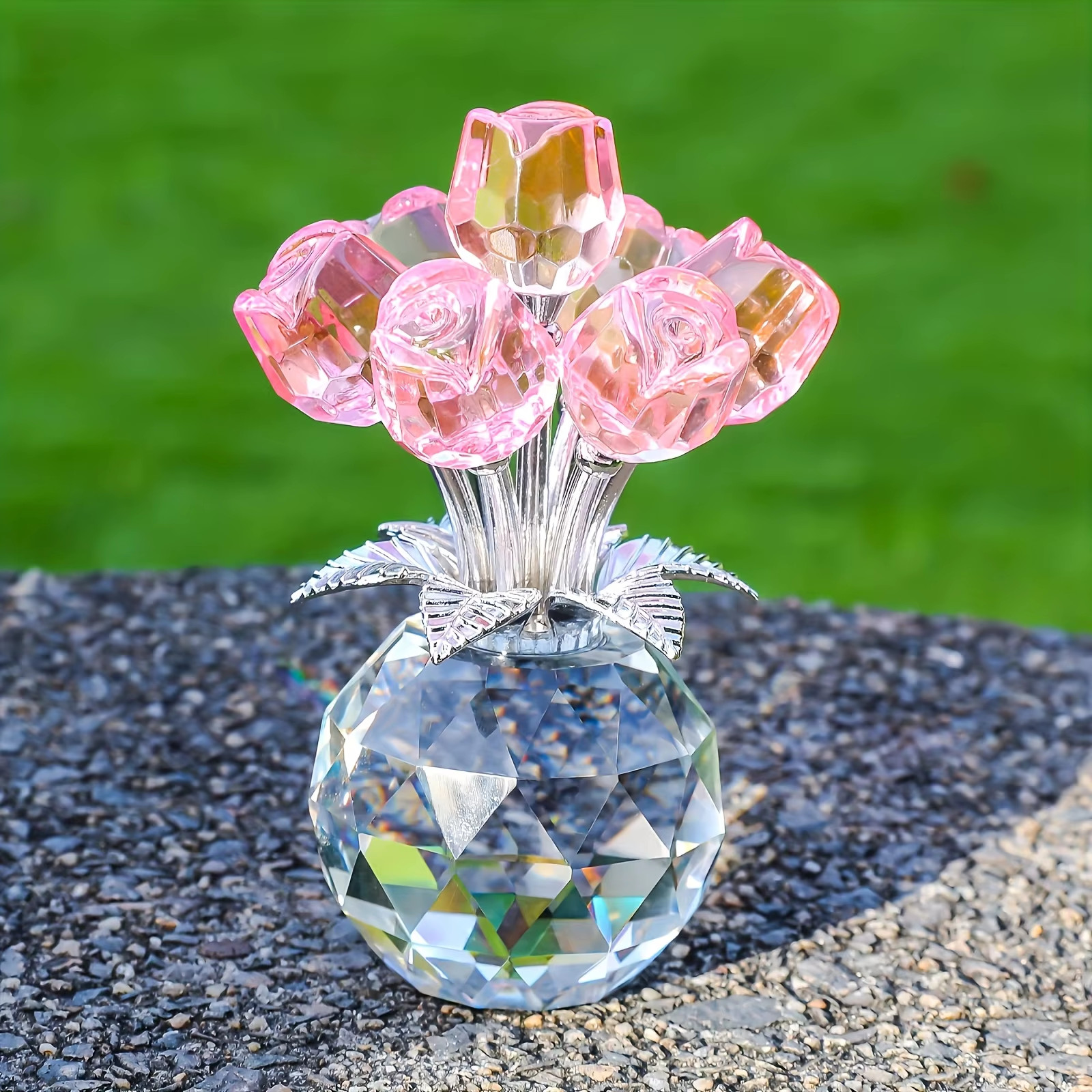 Colourful Crystal Rose Bouquet Perfect for any Special Occasion