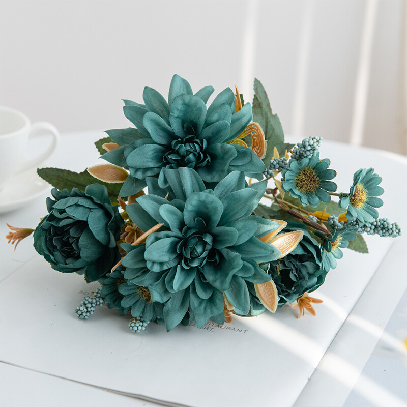 Artificial Flower Similated Silk Dahlia Decoration Bouquet Party DIY Accessories