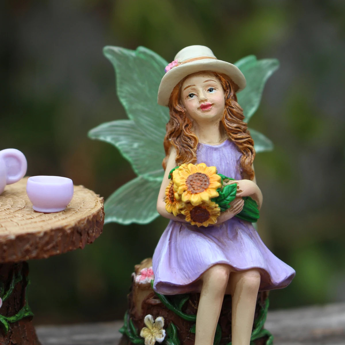 1 Set Summer Tea Party Vacation Flower Fairy, Interesting Scene Simulation Micro