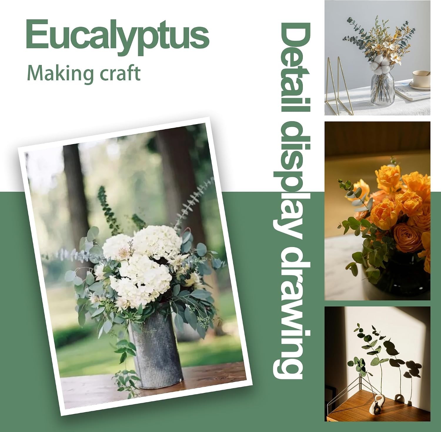 20Pcs Dried Eucalyptus Stems – Red, Real Long Eucalyptus, Dried Flowers for V…