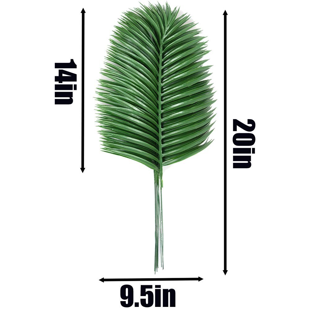 Artificial Palm Leaves Plants Faux Palm Fronds Tropical Large Palm Leaves Greene