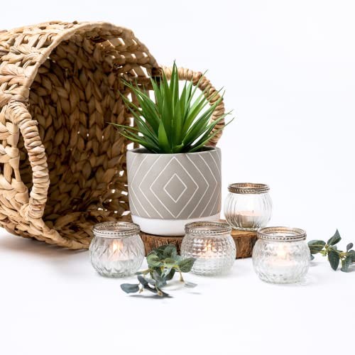 8″ x 4.5″ Beautiful Fake Plant | Artificial Potted Plant Decor | Faux