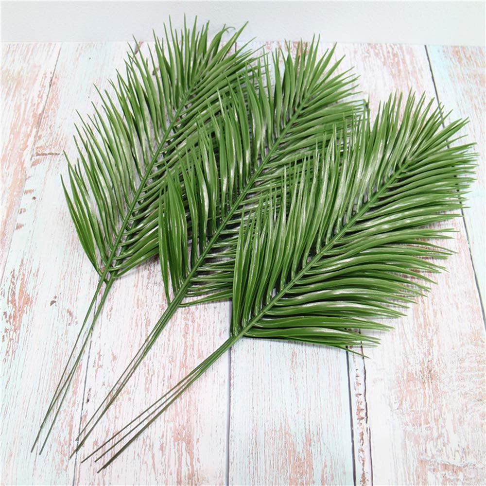 Artificial Palm Leaves Plants Faux Palm Fronds Tropical Large Palm Leaves Greene