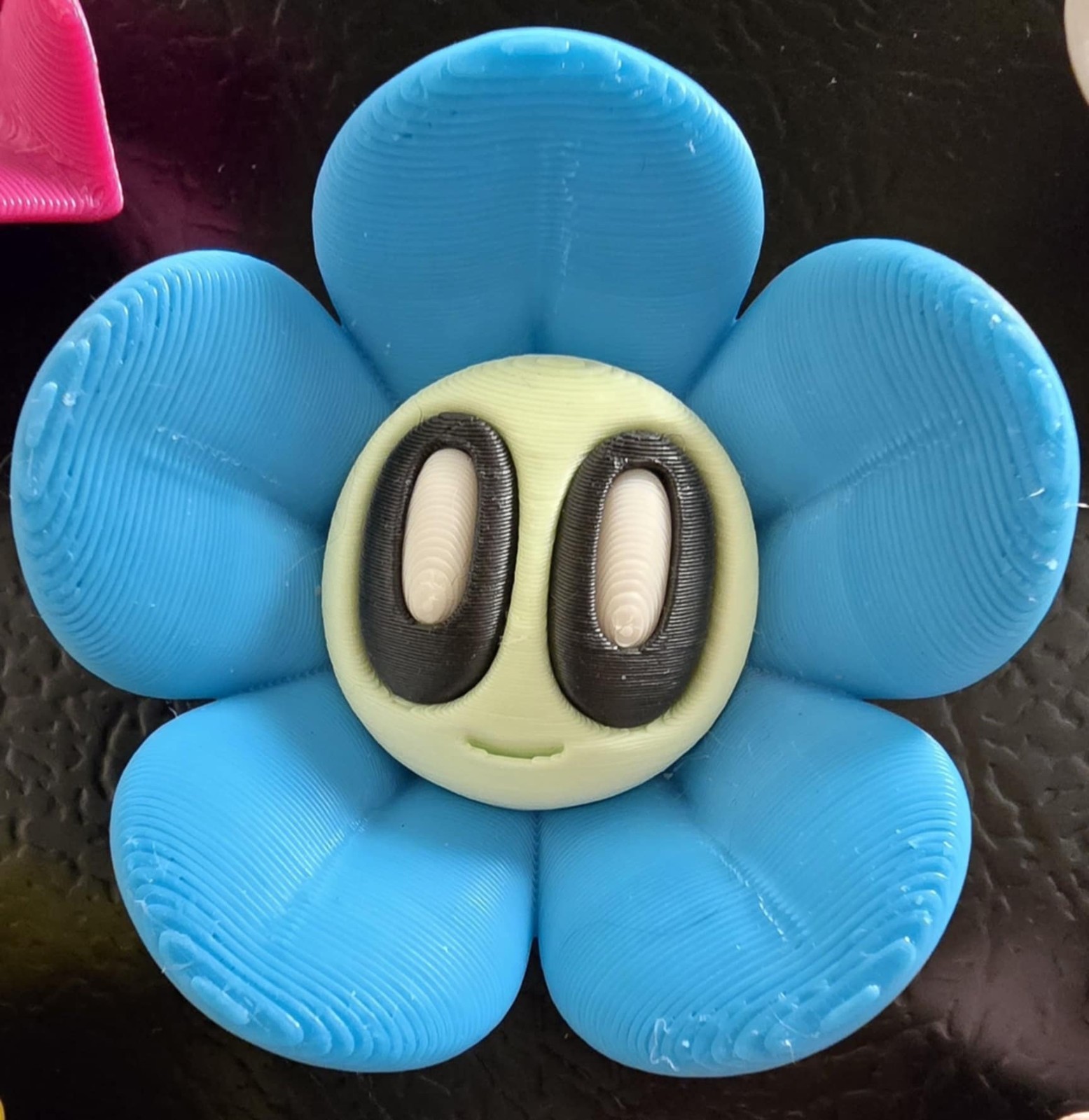 3D Printed Blob Flower Magnets, 5 Piece Set, Heavy Duty Magnet, Multicolor