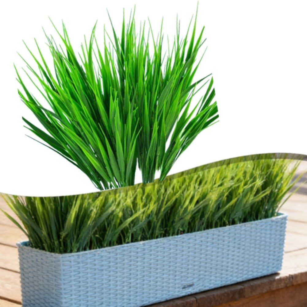 Plastic Artificial Grass 5 Pack for Vase Wedding Outdoor Home Photography Props