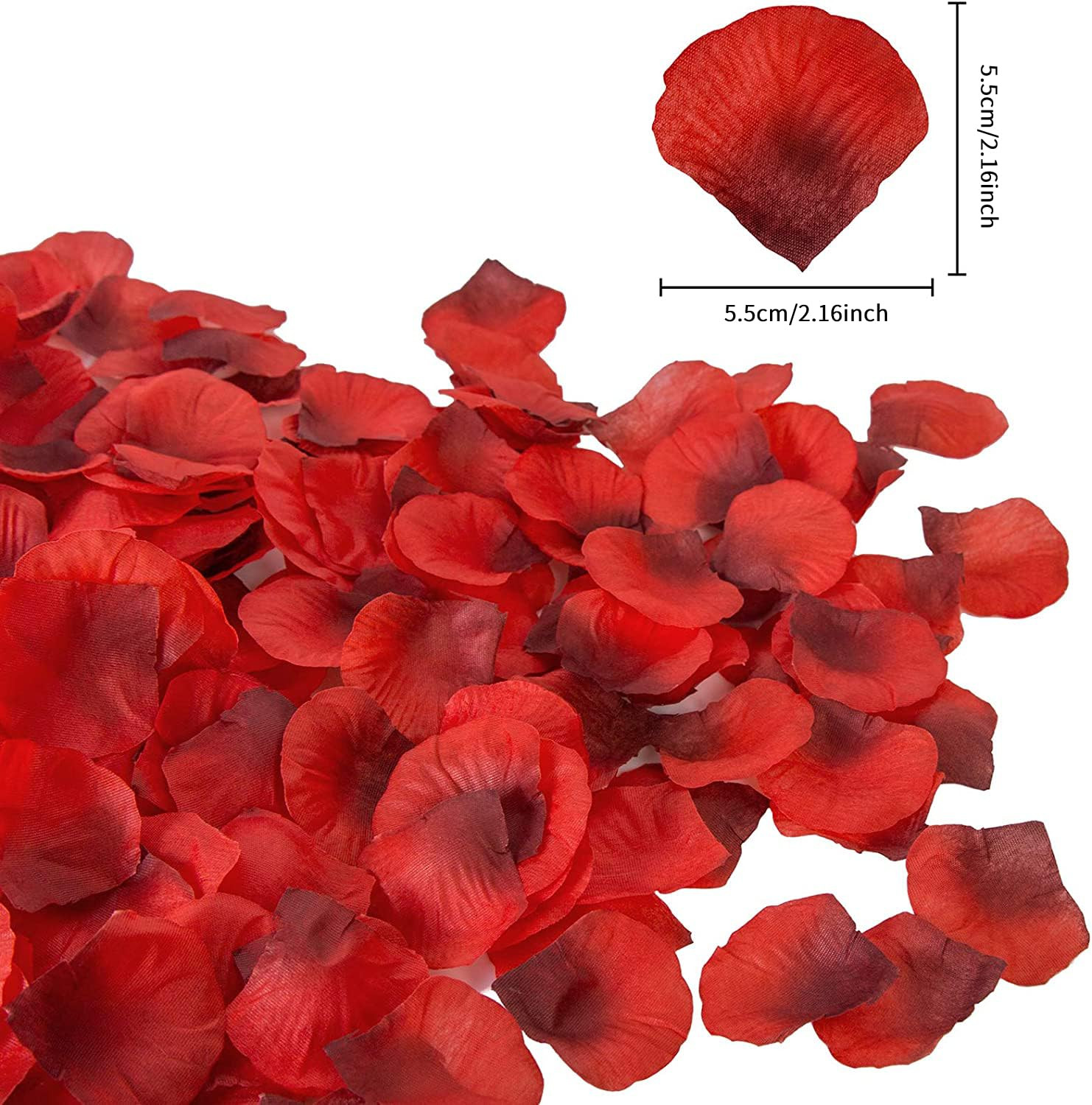 3000 Pcs Rose Petals Artificial Flowers for Valentine’s Day Wedding Decor Rom…