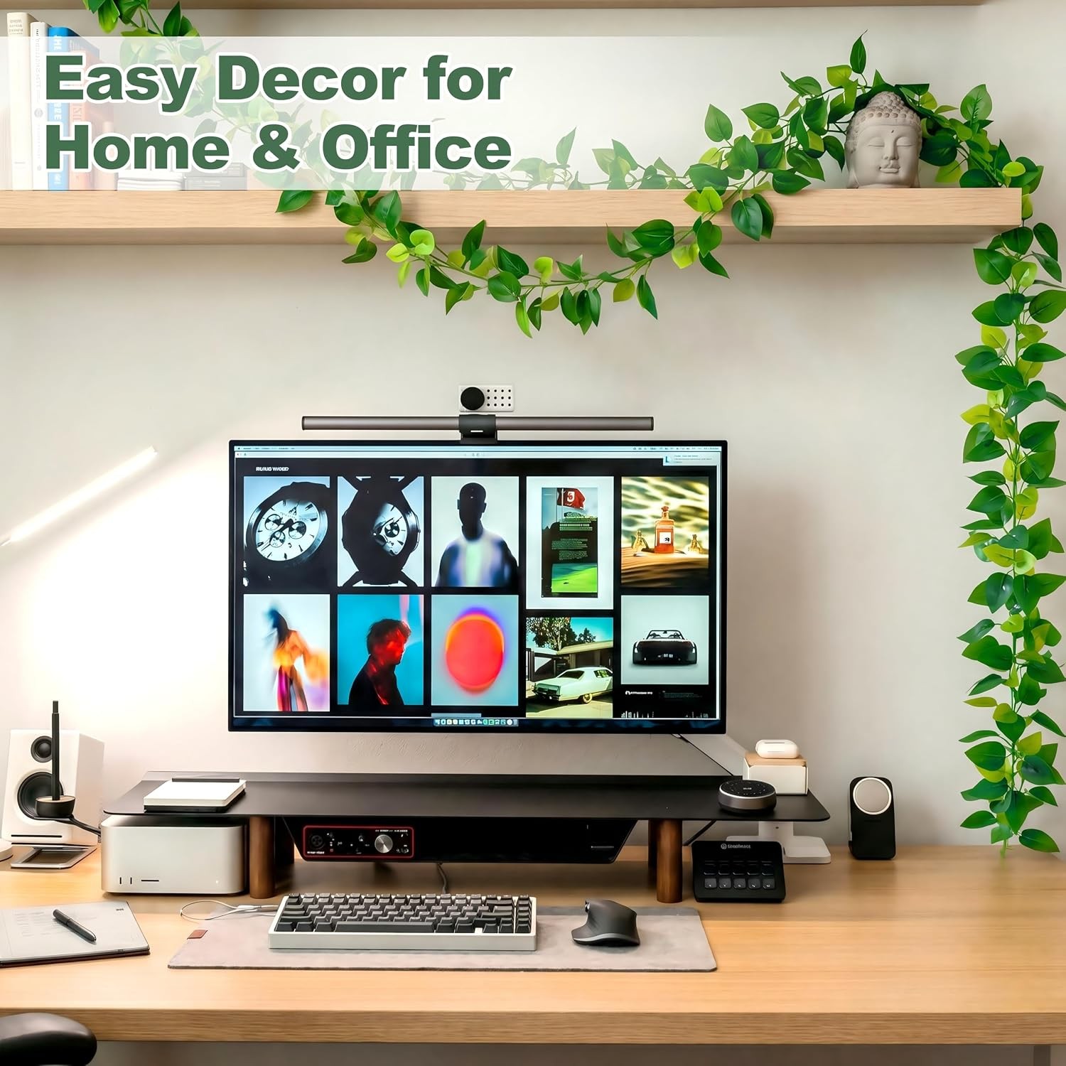 2Pcs Fake Vines Artificial Ivy Garland with Faux Pothos Leaves | Fake Plants