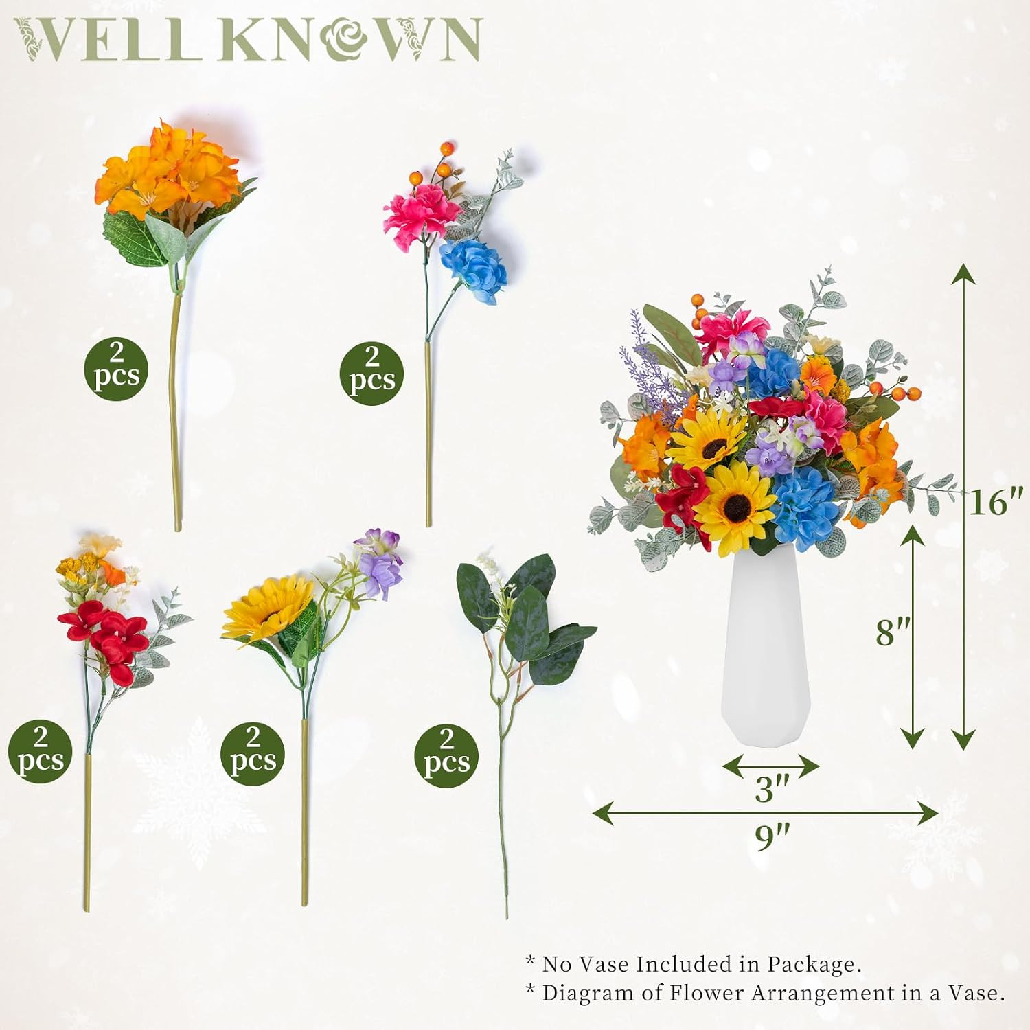 Rainbow Sunflower Artificial Flowers Bouquet for Home & Wedding Decor