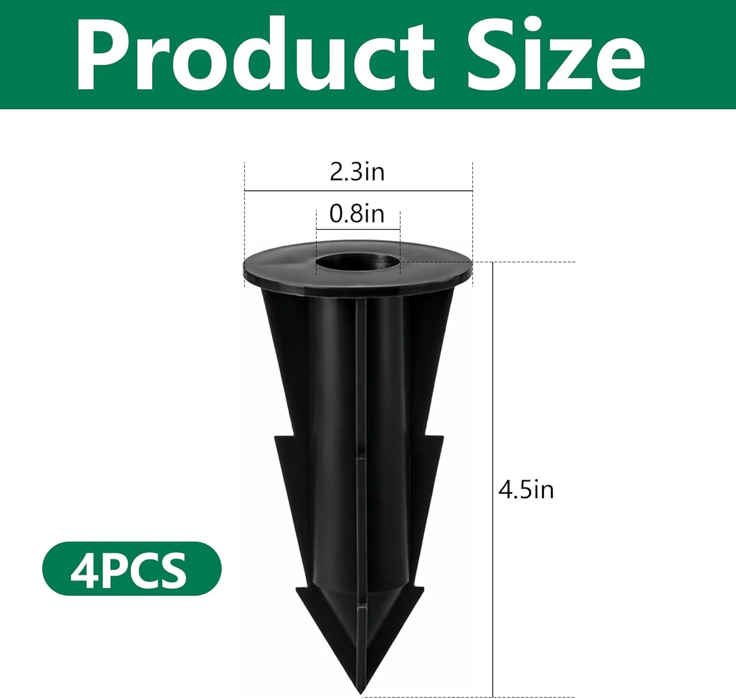 4 Pcs Memorial Artificial Flower Holder, Patio Garden Floral Ground Spikes, Ceme