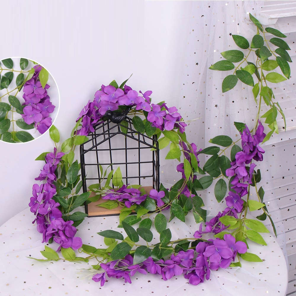 2PCS Lifelike Wisteria Flower Decor for Elegant For Weddings and Homes