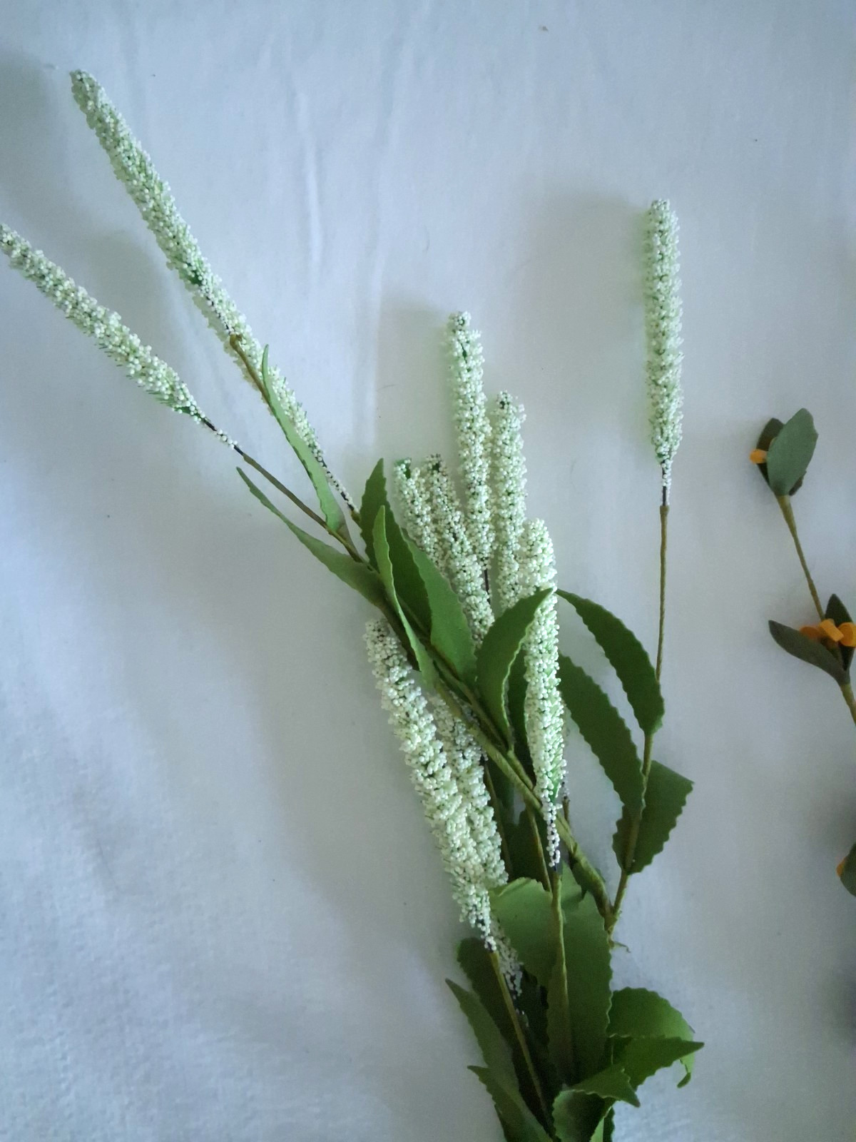 Artificial Mustard Yellow Floral Stem Lot 9 Stems Faux Flowers 12-32″