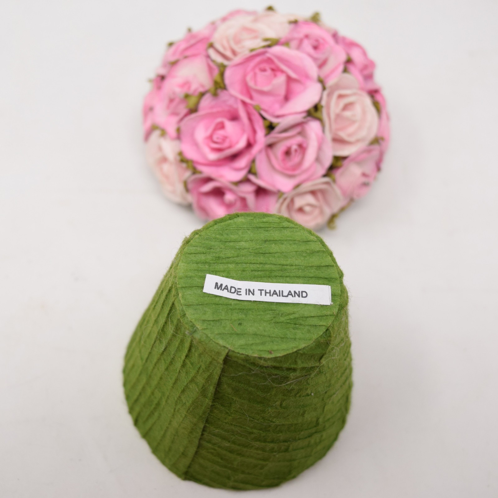 Rose Floral Cupcake Trinket Gift Box Flower Pot Fabric Cardboard Hidden Storage