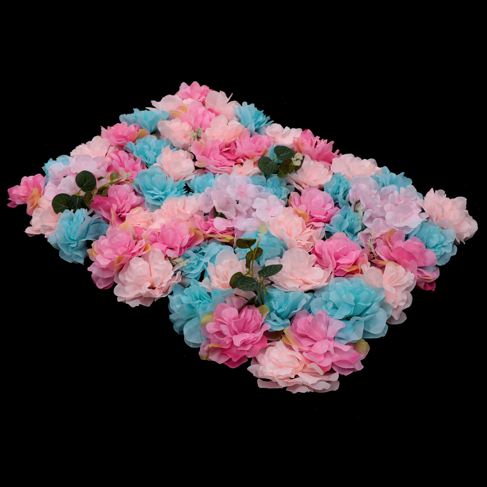 12x Artificial Flower Wall Rose Panel Floral Wedding Backdrop Decoration 60*40cm