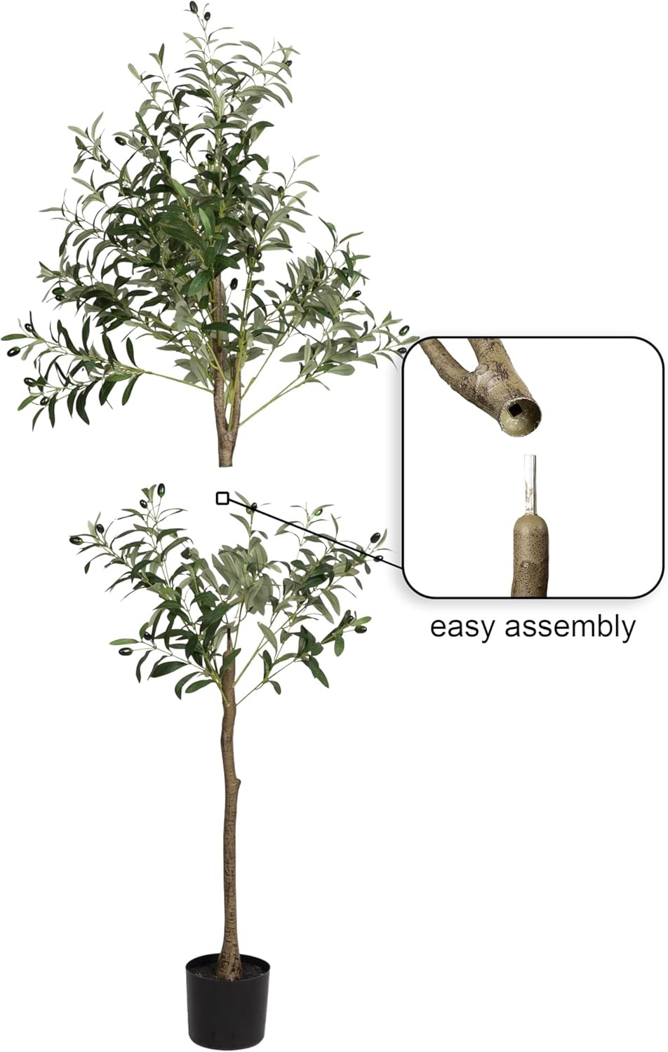 5FT Modern Faux Olive Tree – Realistic Indoor Potted Plant for Home Decor