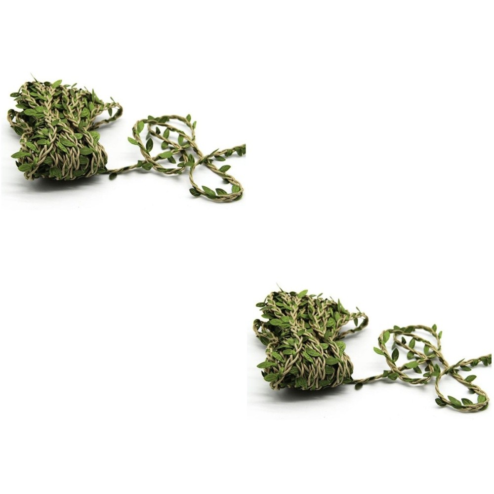 2 Pieces Artificial Green Leaves Bulk Simulation Rattan Decor Vines