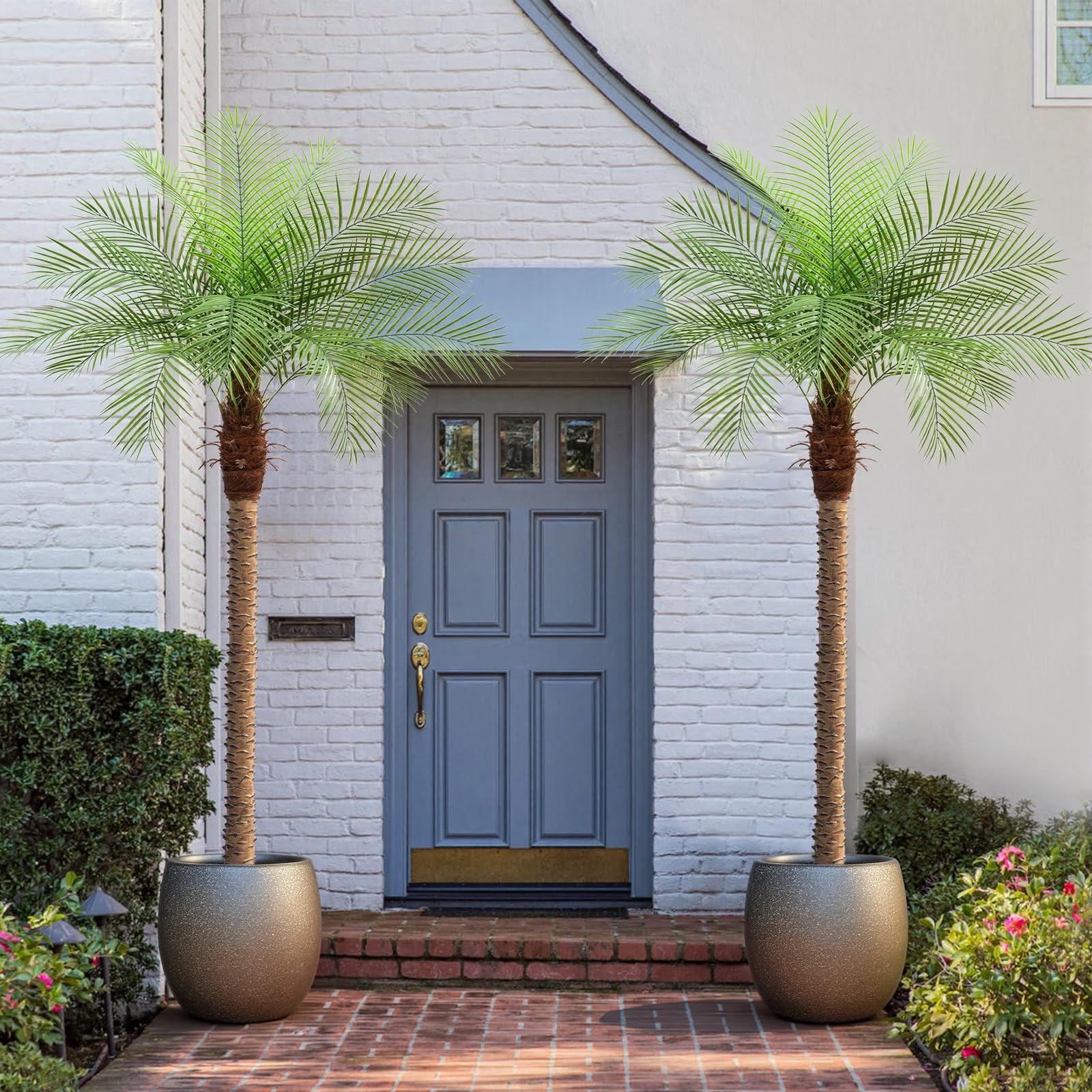 8ft Artificial Phoenix Palm Tree Tall Artificial Palm Trees with 18 Adjustabl…