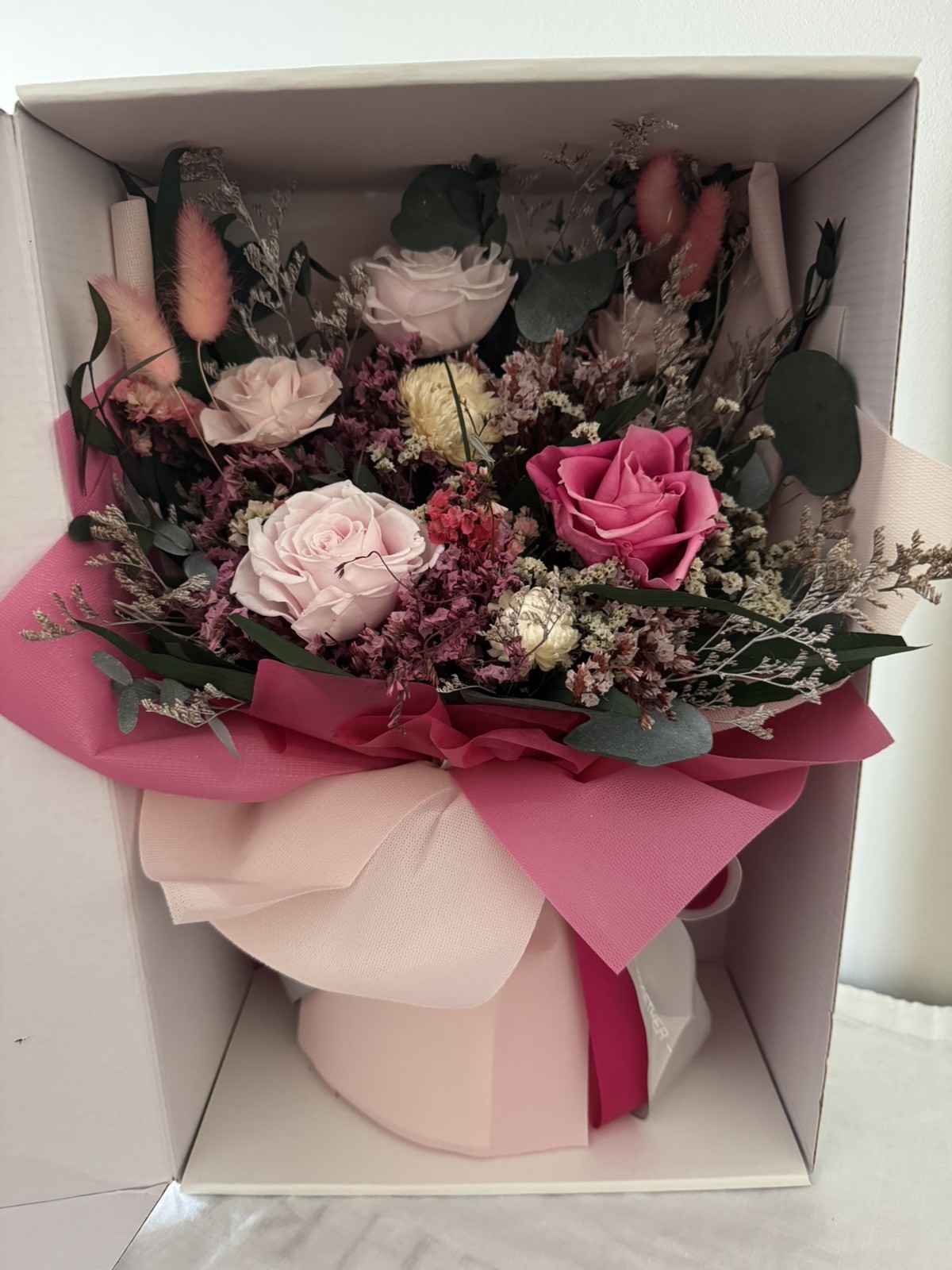 Polylove Flowers Pink Medium Forever Bouquet Mother’s Day Birthday Gift