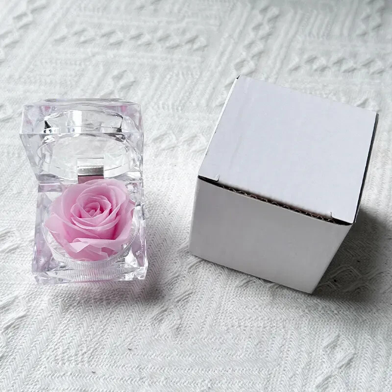 Flowers gift box fresh rose fresh eternal flowers ring box valentines day