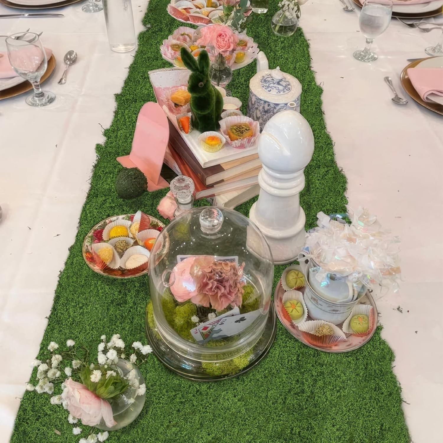 Durable 12×71” Artificial Moss Carpet for Elegant Centerpieces & Crafting