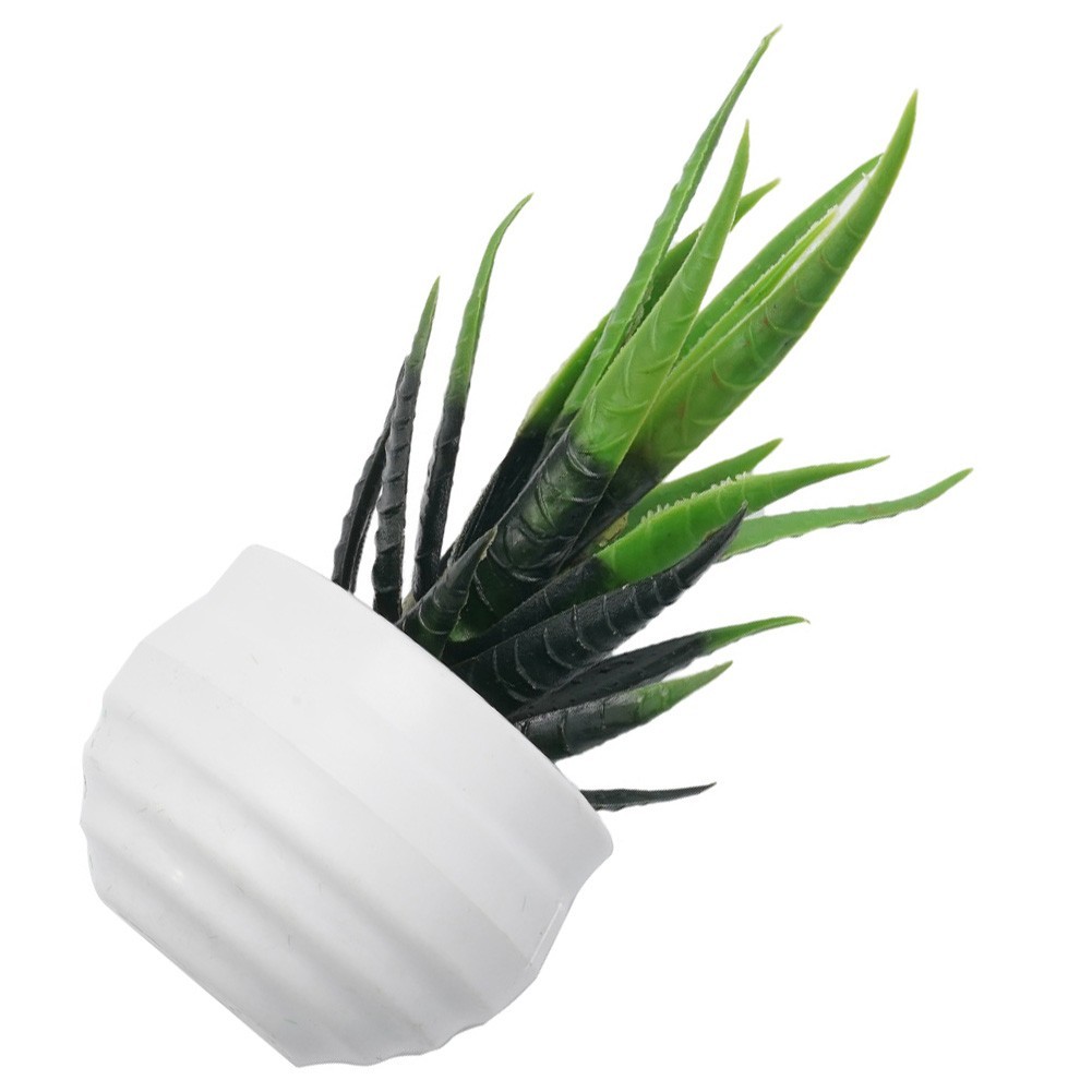 1*14*8cm, 13*11cm Aloe, Plastic Flower Artificial Potted Plant For Home, Office
