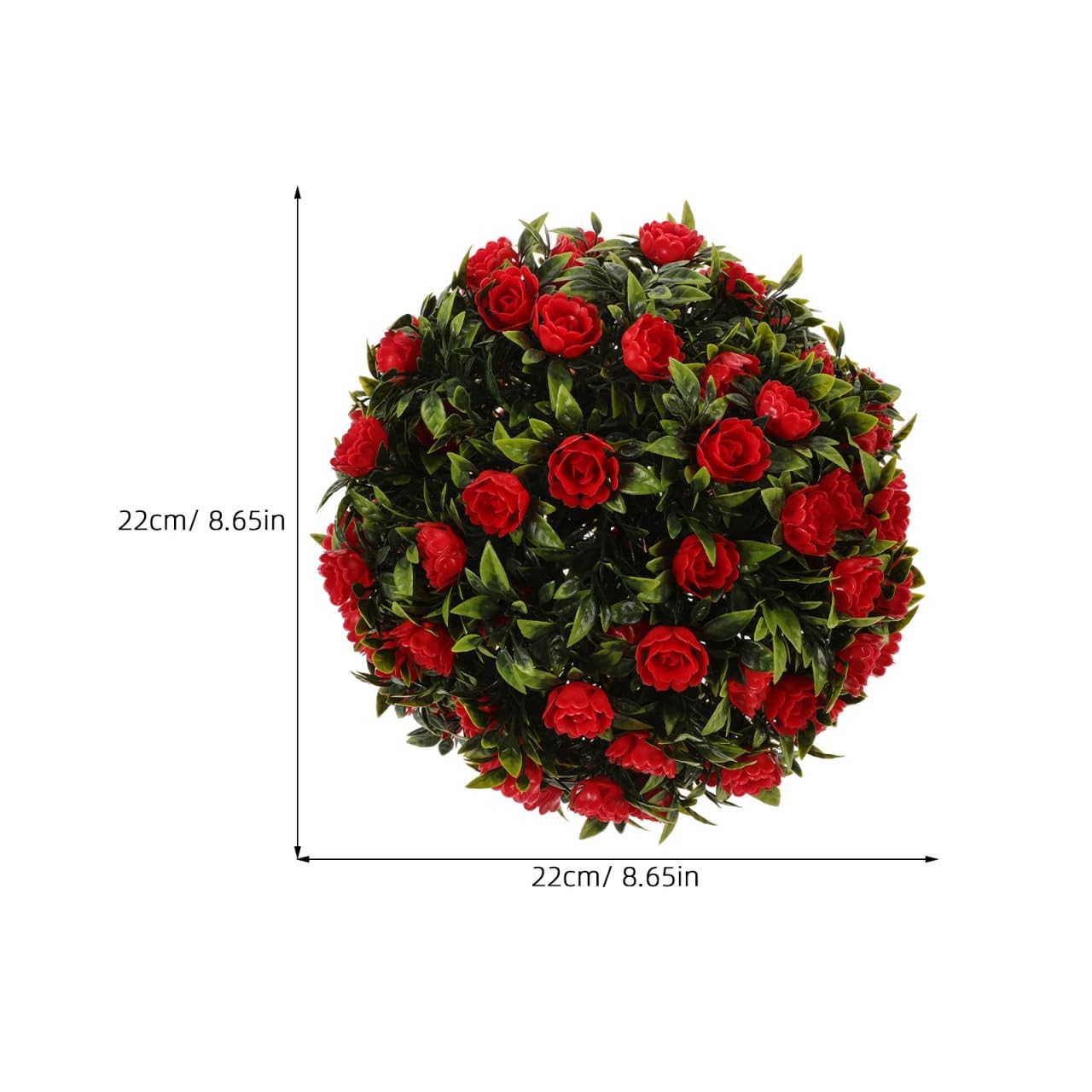 Artificial Topiary Ball 8.66In Decorative Round Greenery Sphere for Wedding H…