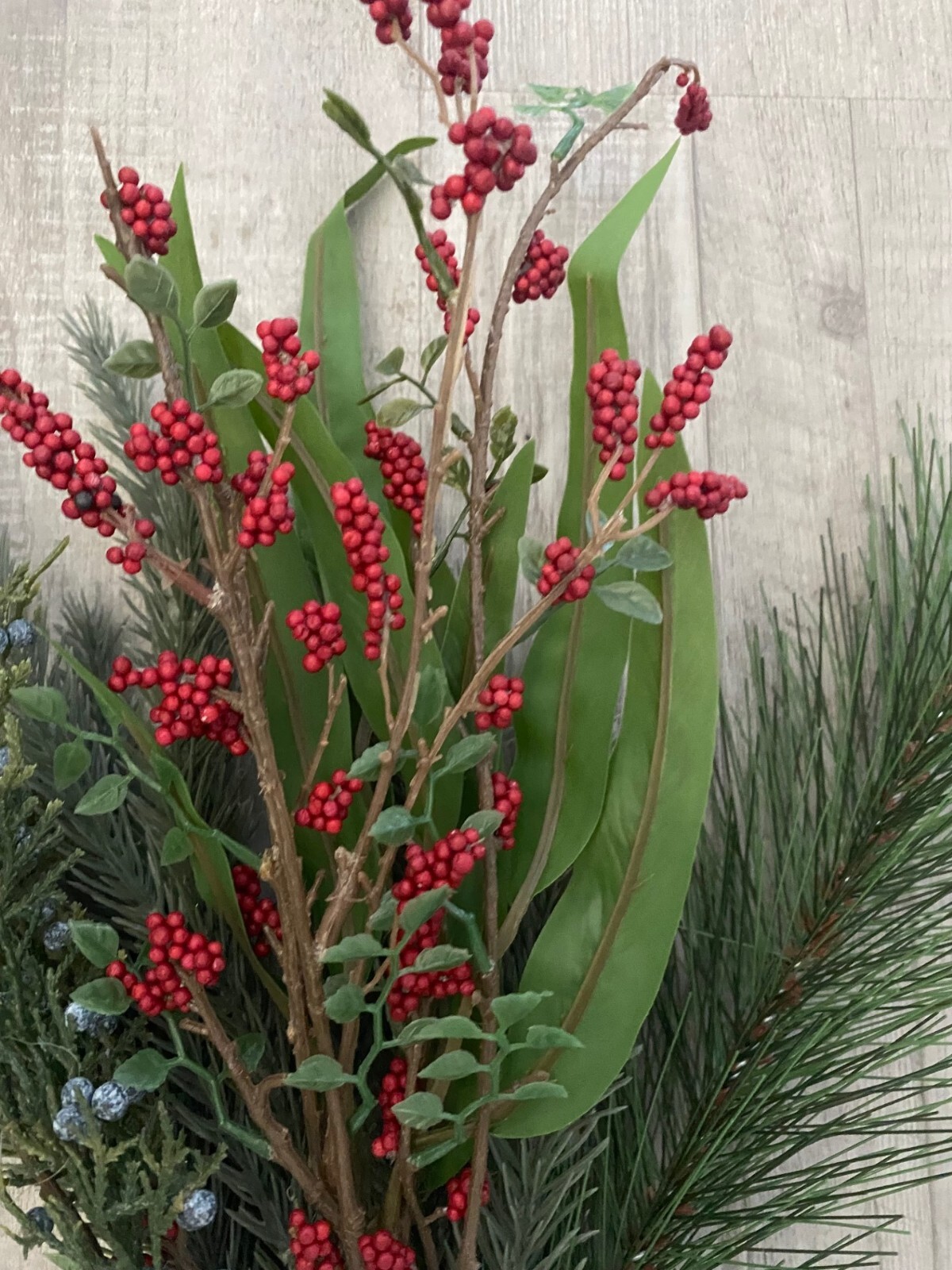 NEW Pottery Barn Faux Juniper & Berry Clippings 20″ Bundle Winter Christmas NWT
