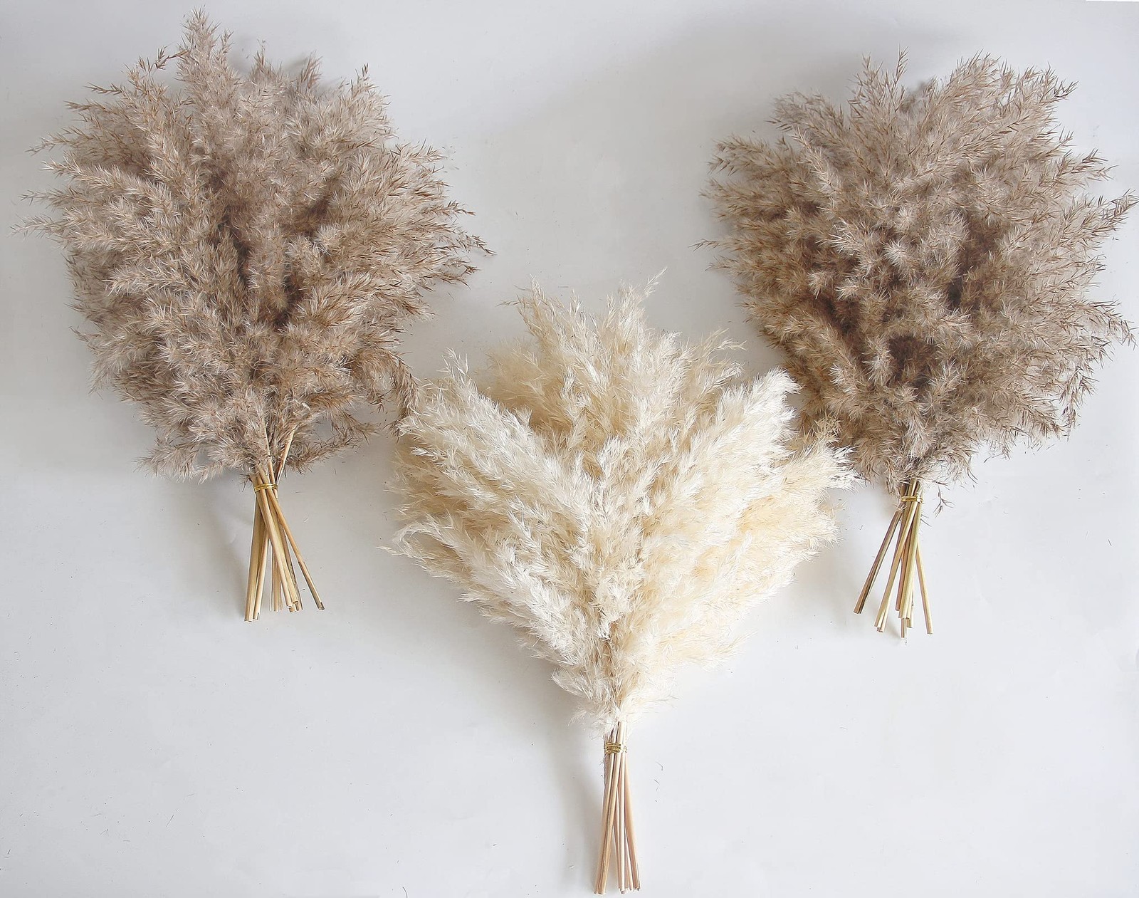30 PCS Boho Decor, Fluffy Pompas Grass, Natural Dry Pampas Grass Small, Short…