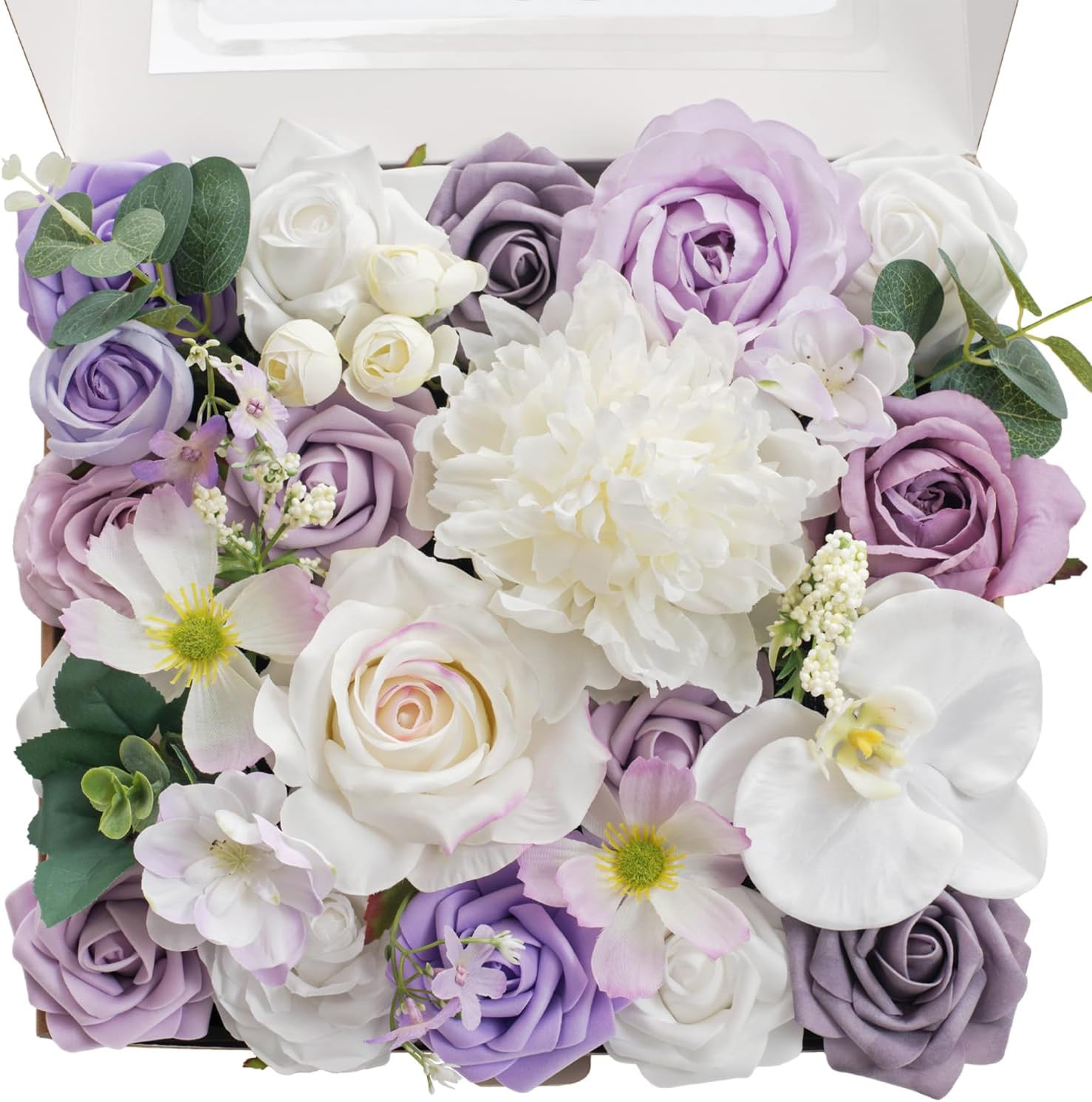 Artificial Flowers Combo Mix Silk Flowers Pink Roses W/Stem for DIY Wedding Brid