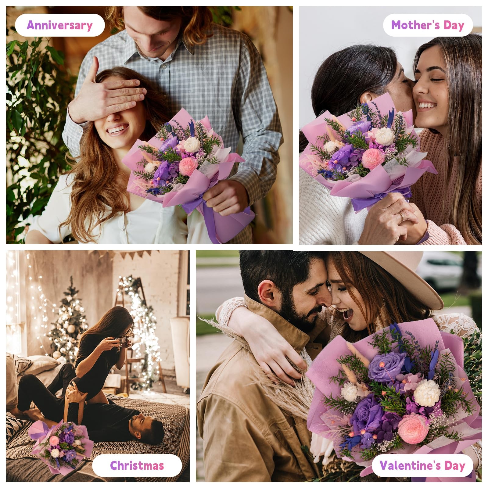 Forever Rose Bouquets: Romantic Valentines Day Gifts for Her-Mom Wife Girlfri…