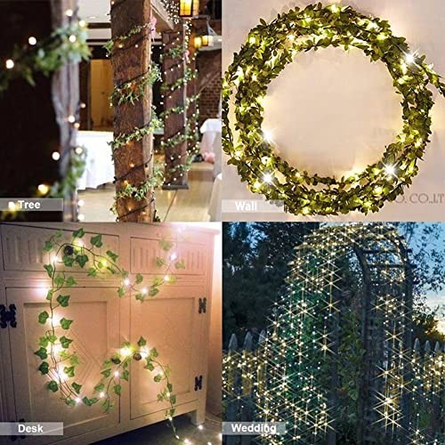 168 FT Artificial Ivy Garlands with 400 LED /132FT String 168ft With 400led