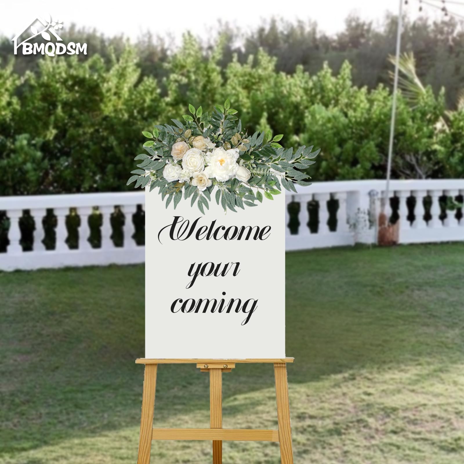 BMQDSM Wedding Arch Flowers with Drapes (Set of 3) Wedding Decor and Wedding …