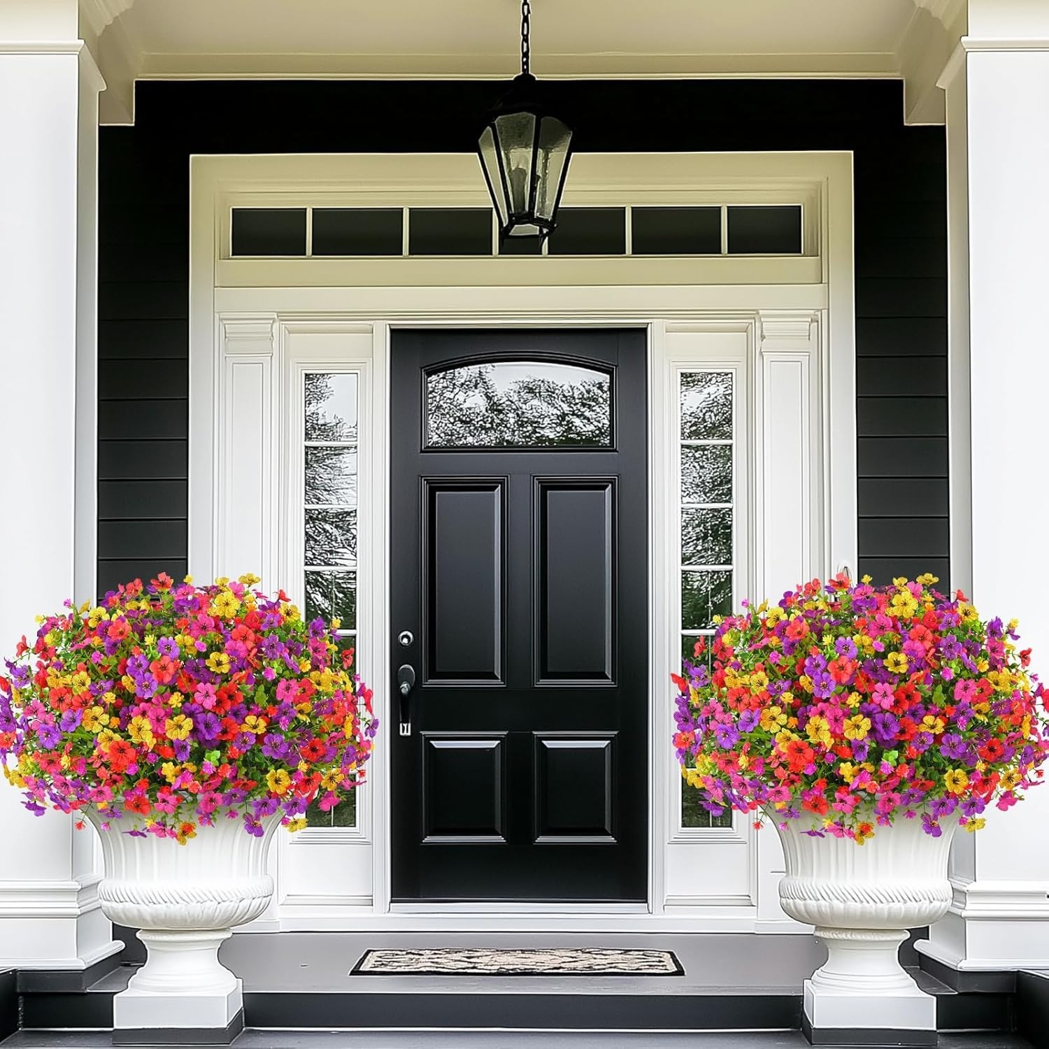 Vibrant 14 Bundles of UV Resistant Artificial Outdoor Flowers for All Seasons