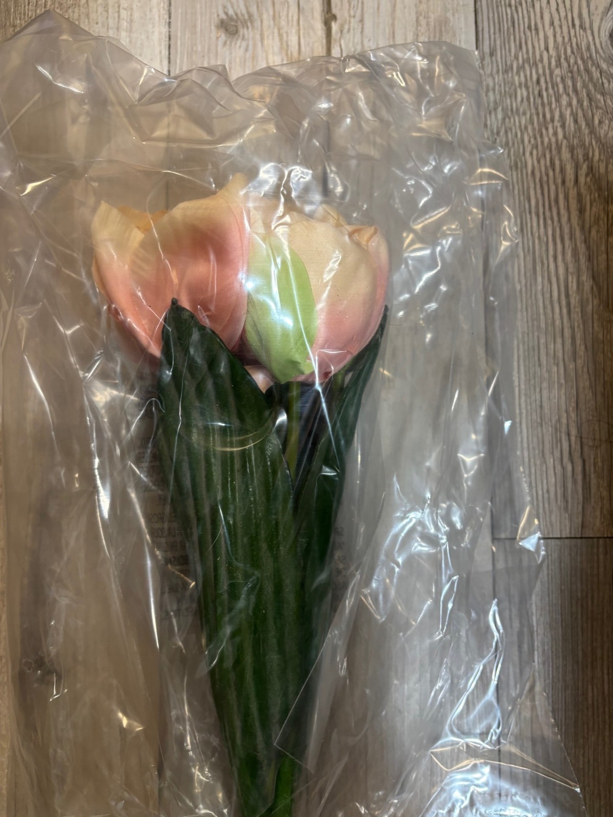 NEW Pottery Barn Early Bloom Faux Tulip Flower Bunch Bundle Bouquet Coral NWT