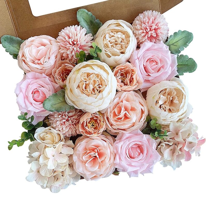 Faux Flower DIY Garland Kit Package Flower Arrangement Faux Wedding Bouquet