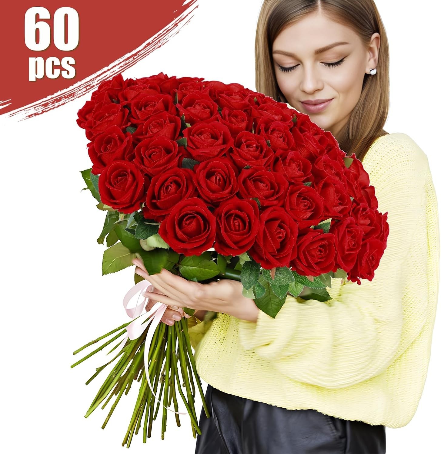 Stunning 120 Count Silk Velvet Artificial Roses for Weddings & Special Events