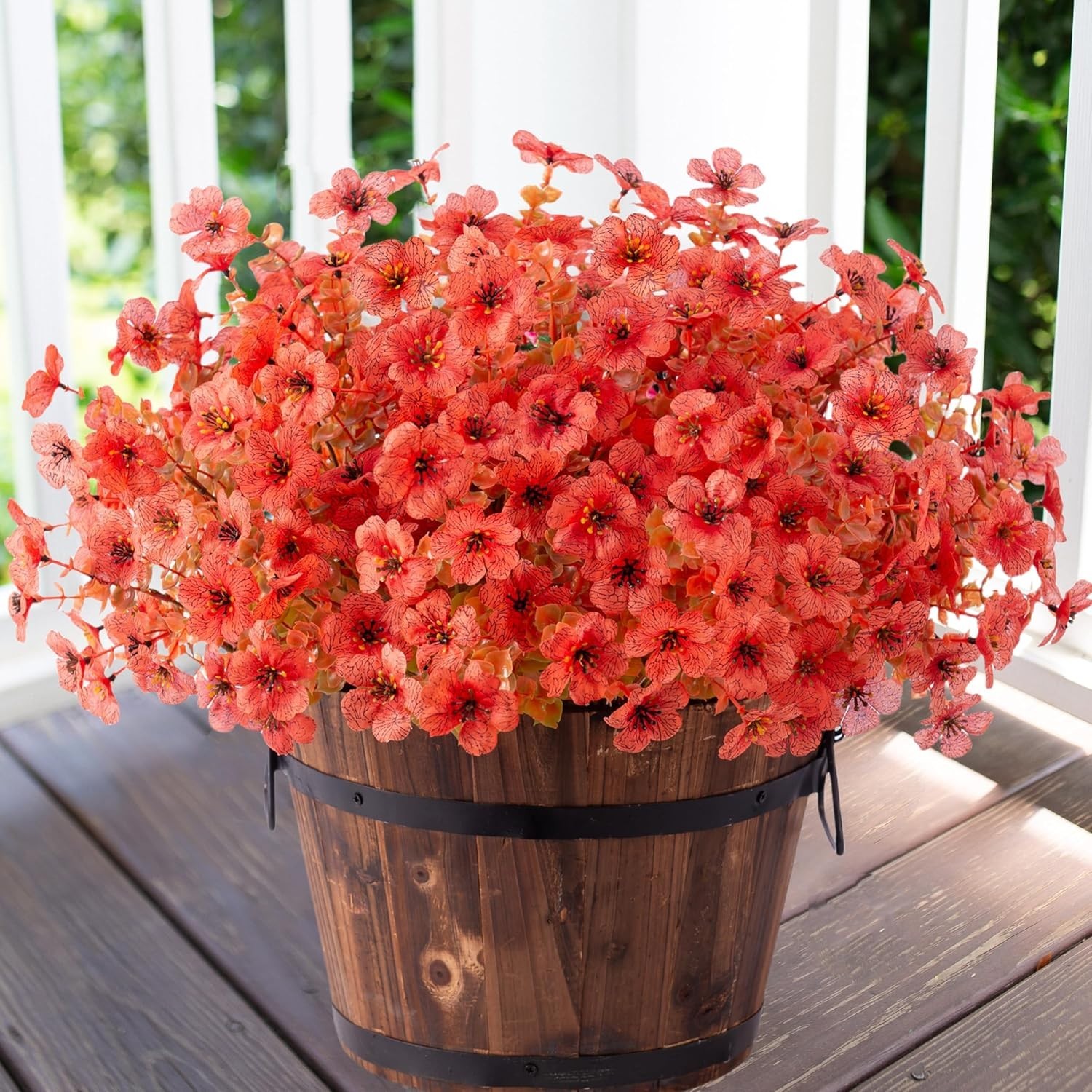 Artificial Fall Flowers Faux Mums for Outdoor Indoor Garden Home Decoration, …