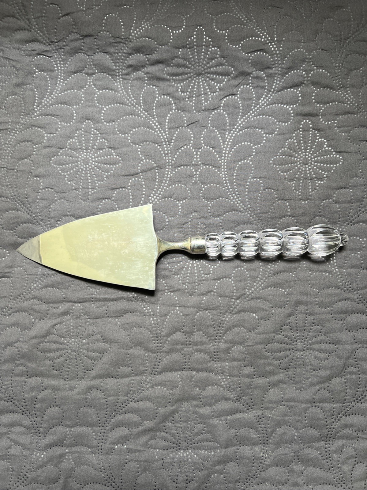 Vintage Mikasa Cake Server Crystal Silver Plate Red Velvet Box Serverware Home