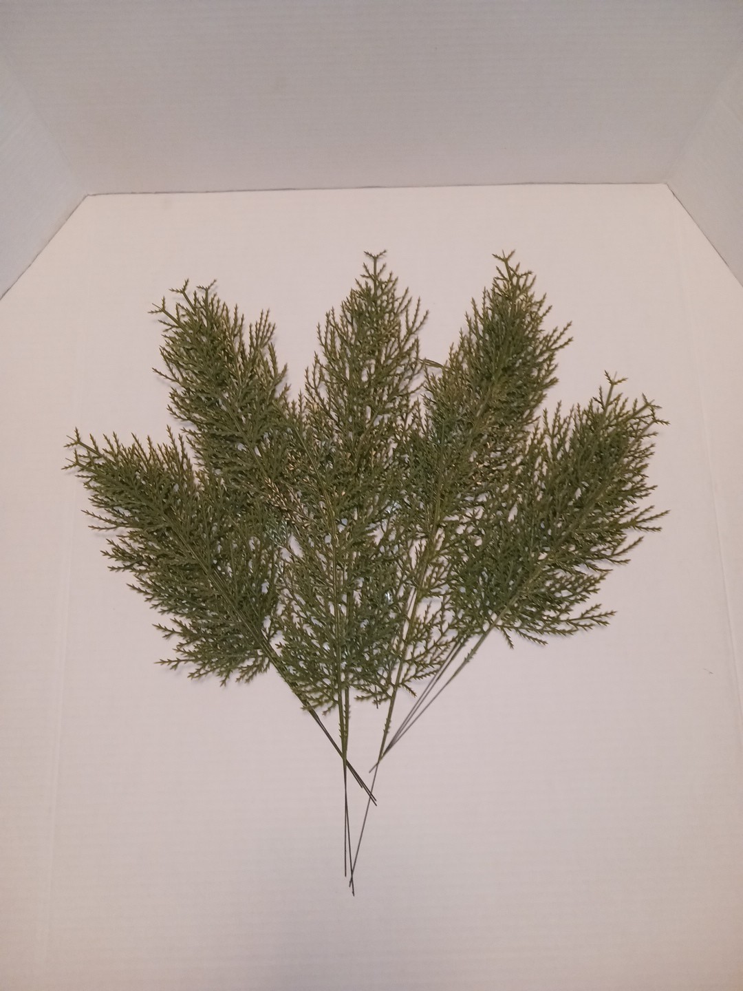 Artificial Cedar Faux Spray Branches Twig Picks Plastic Greenery x 20 Stems