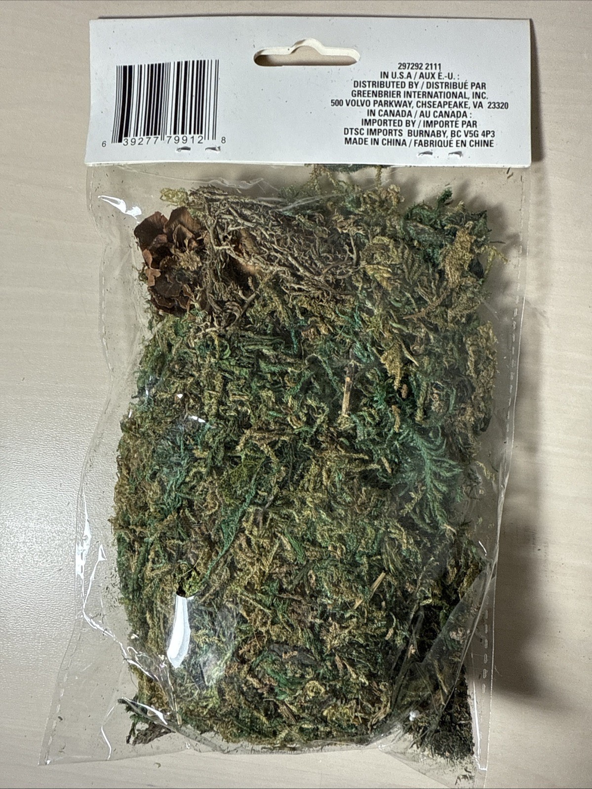 SuperMoss Forest Dried Decorative Moss for Potted Plants, Natural Green, 2.2oz
