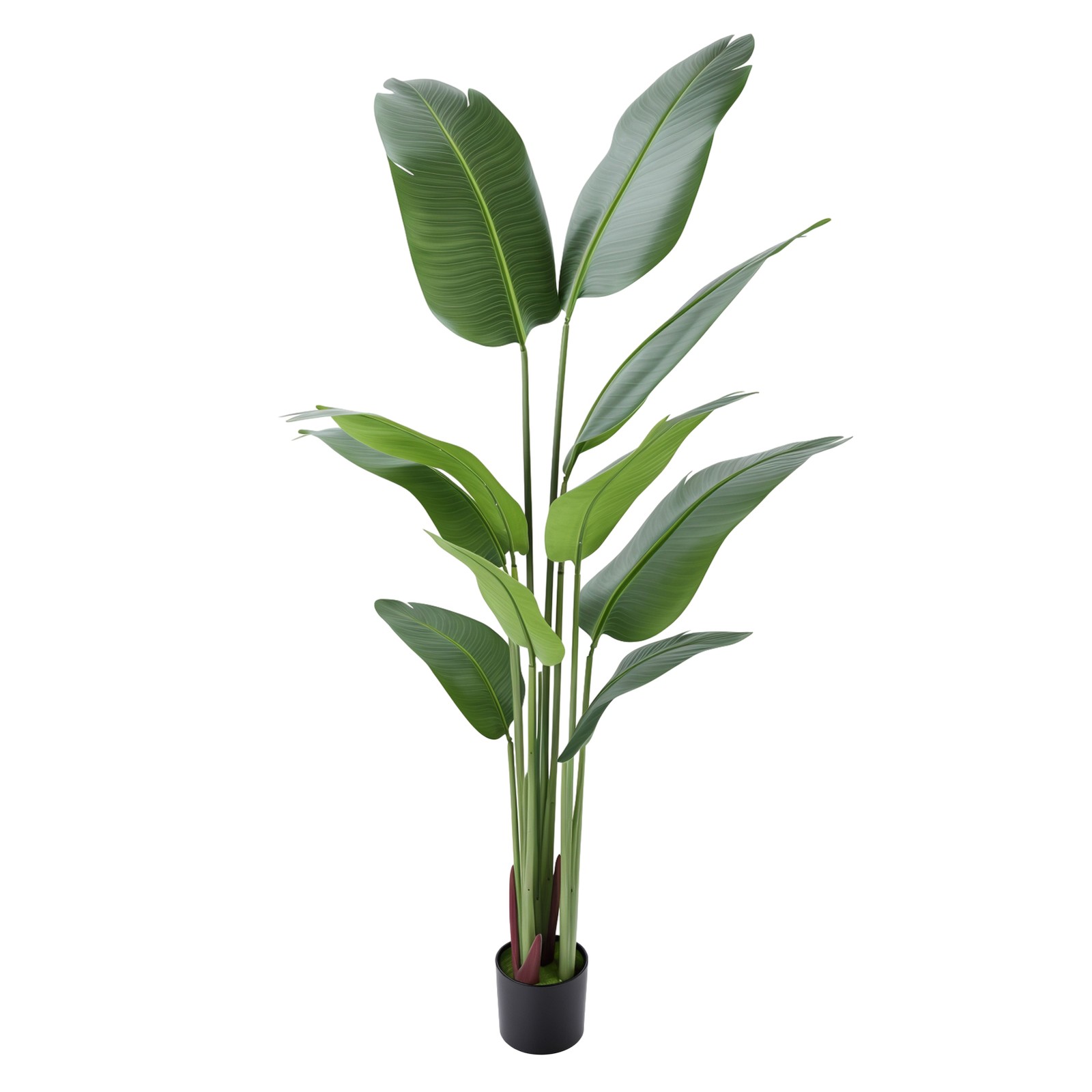 Artificial 5.2ft Banana Tree w/Pot Planter Faux Tropical Banana Plant Home Decor