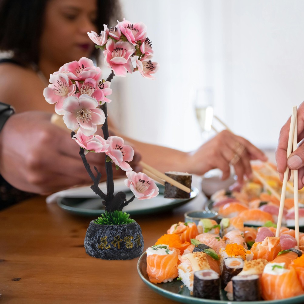 Lifelike Flower Serving Plate Ornaments Japanese Style Sushi Restaurant Decors