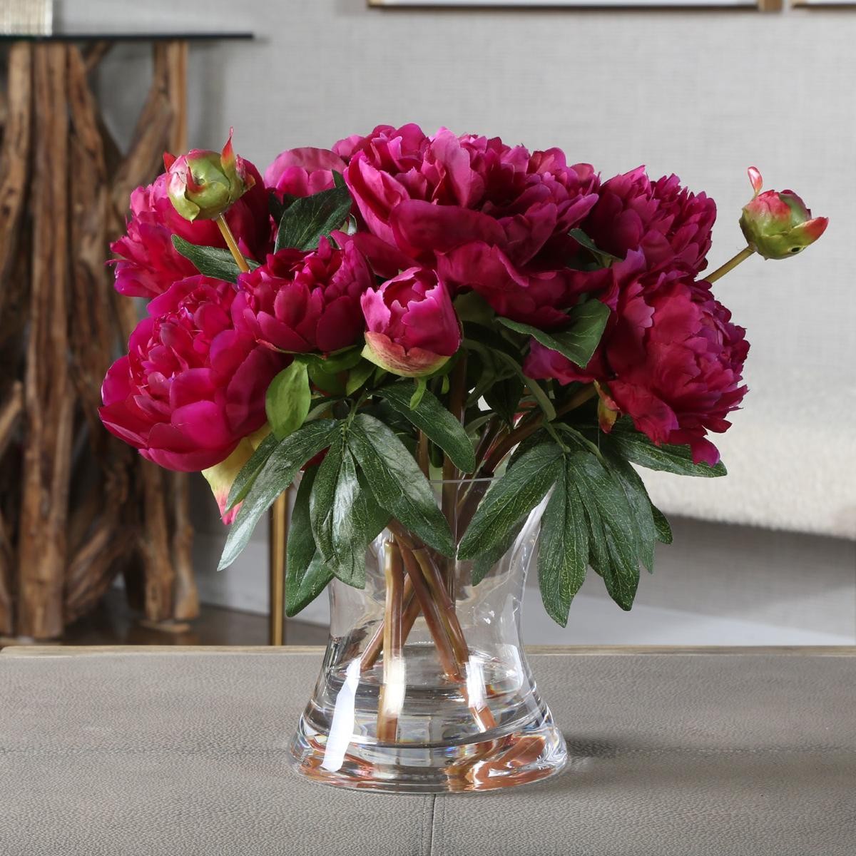 Uttermost 60195 Prima Peony Fuchsia Floral Bouquet