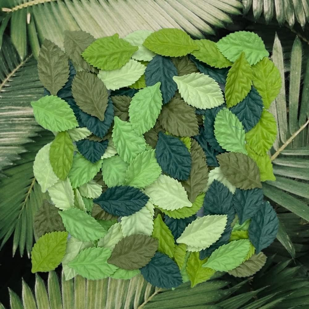 Artificial Leaves 100 pcs Mulberry Paper Roses Leaves 45x25mm DIY Craft Scrapboo