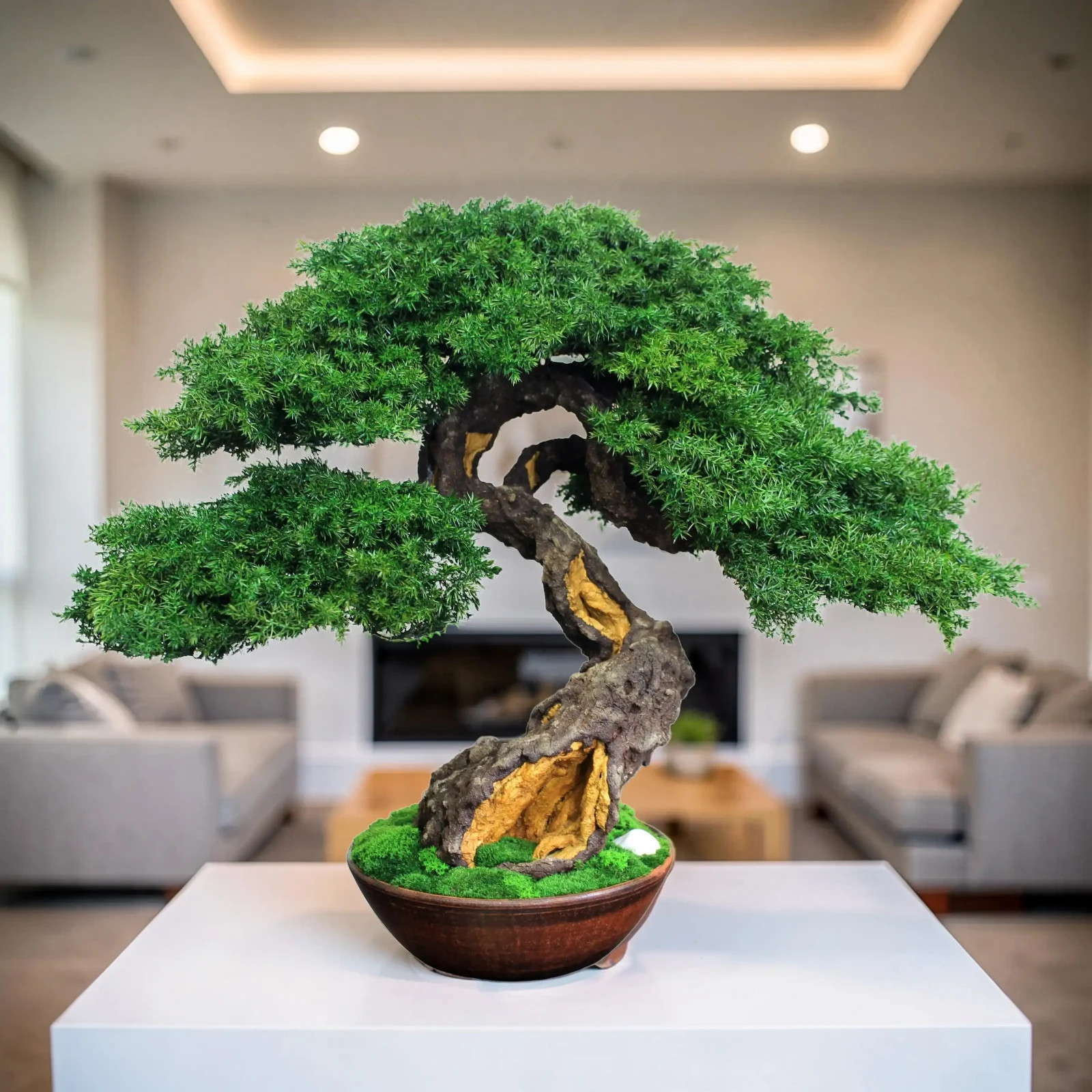 Exclusive Preserved Juniper Bonsai – Interior Art Sculpture. 37 cm / 14,6″