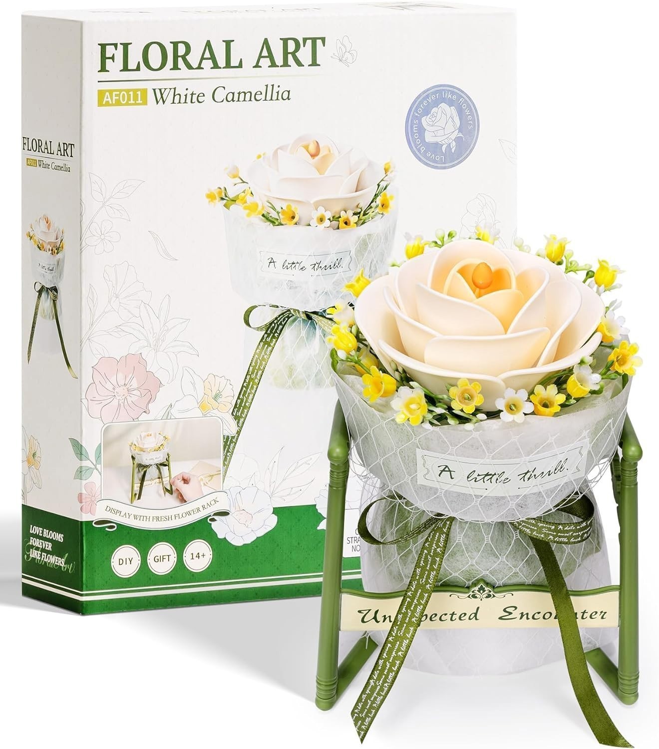 ROKR DIY 3D Puzzle Flower Toys Building Home Party Decor DIY Toys Xmas Gifts