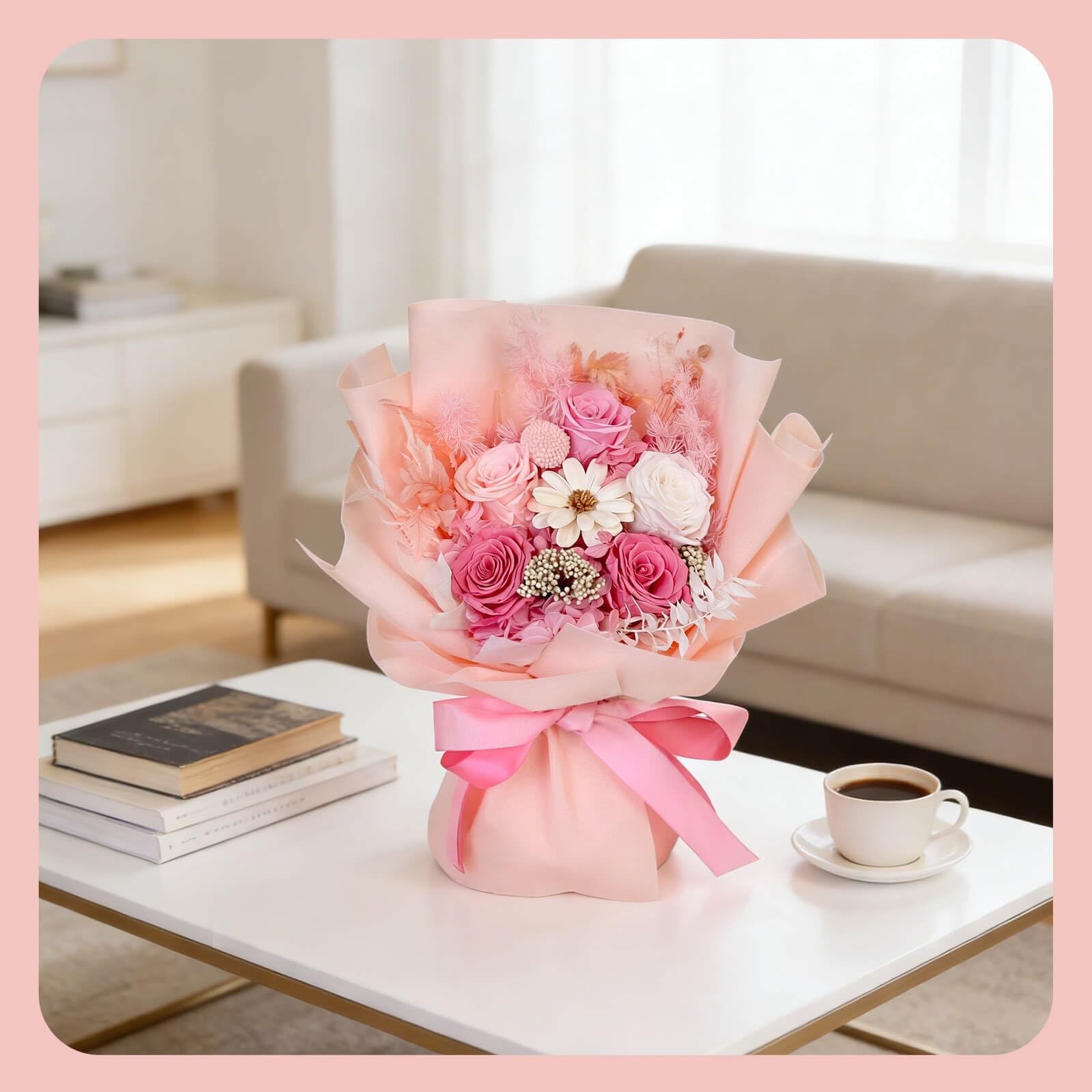 Forever Preserved Rose Bouquet – Unique Birthday & Anniversary Gifts for Women,
