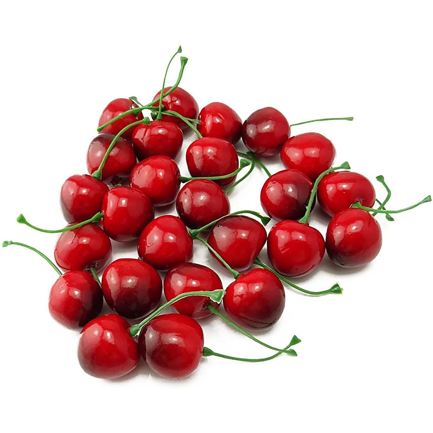50 Pcs Artificial Cherry Fruits 2.55 Inch Decorations Home Decorations