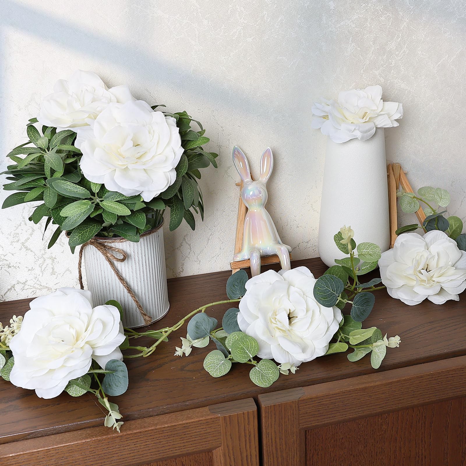 50 PCS Artificial Silk Roses Flower Heads for Wedding Decorations White DIY